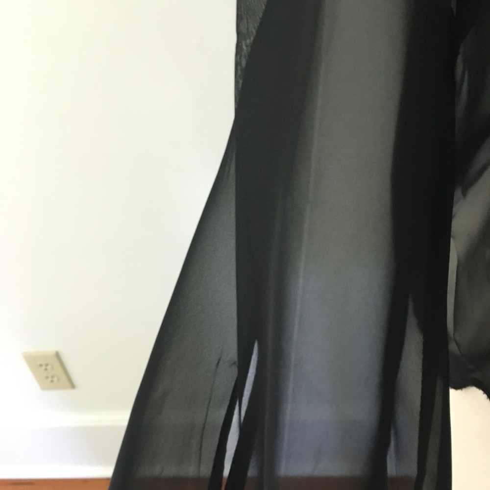 Frenchi Black Sheer Crop Top - Picture 8 of 8